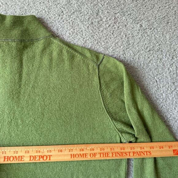 NEW Martin Gordon Sweater Mens Large Green Wool 1/4 Zip Pullover Preppy Outdoor - Picture 8 of 10